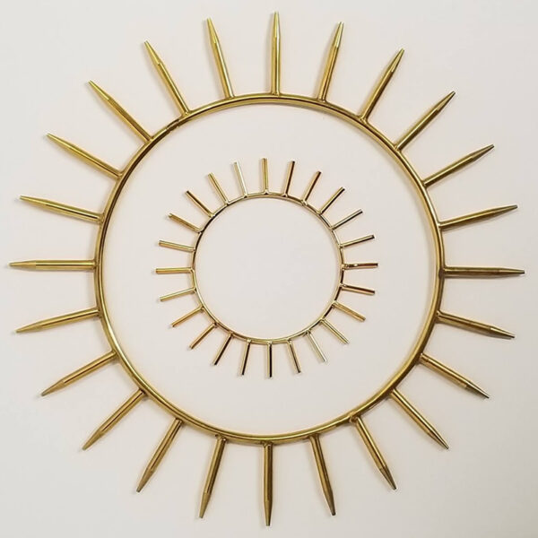 9" Gold Sun Rings - Krystaline Energy Products